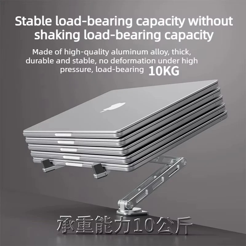 VBNM Adjustable Aluminum Laptop Stand — 360° Rotating Ergonomic Holder