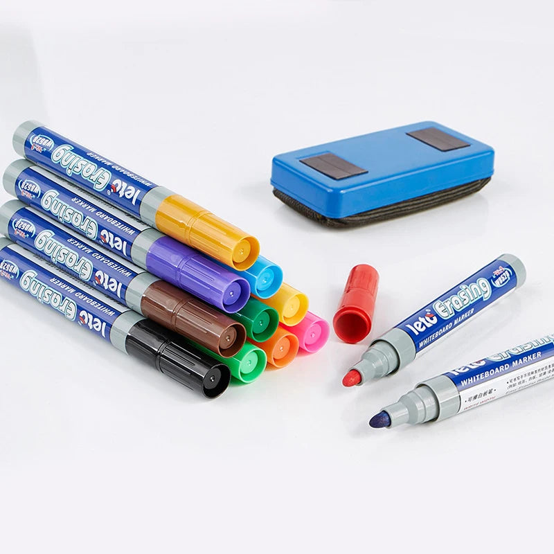 Dry Erase Whiteboard Markers — Vibrant Multi-Color Set for School and Office