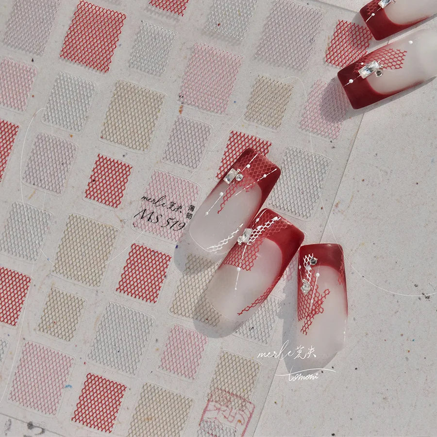 TADONG Retro Polka Dot Nail Stickers — Self-Adhesive Nail Art Decals