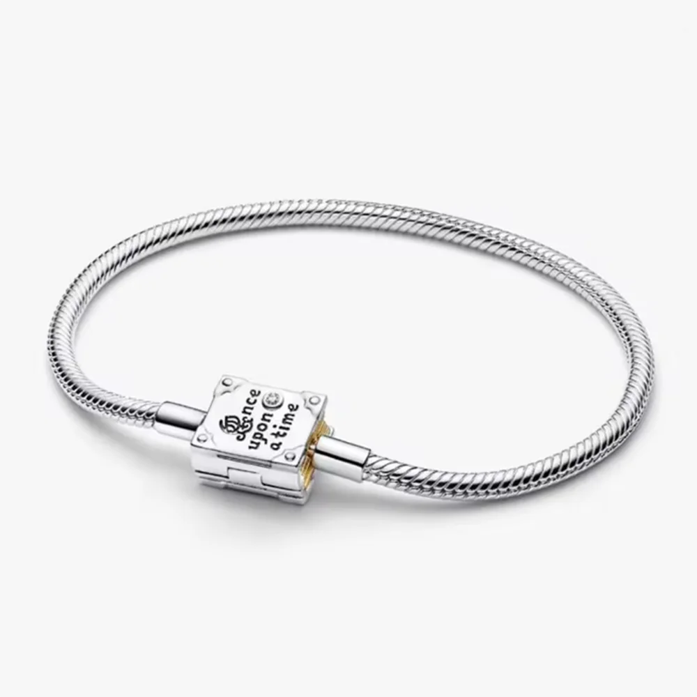 Potdemiel 925 Sterling Silver Charm Bracelet — Elegant Multi-Color Zircon Jewelry
