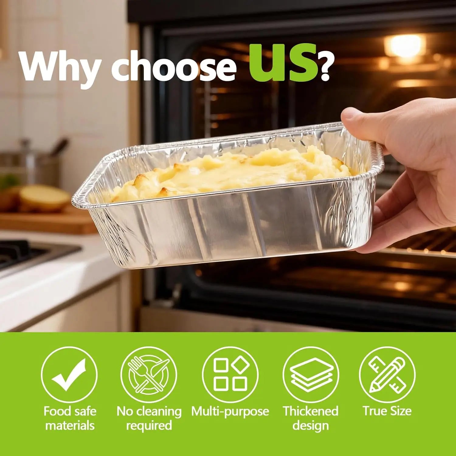 TINTUB Heavy Duty Aluminum Loaf Pans — Sturdy Disposable Bread Pans, 50 Pack