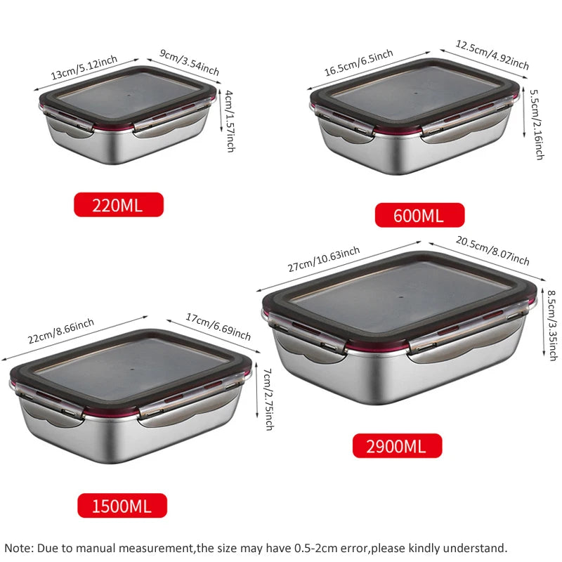 Stainless Steel Bento Box — Leakproof Food Storage Container