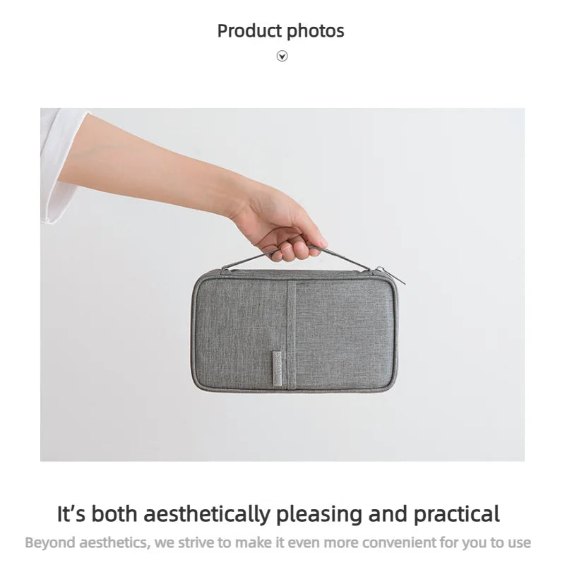 Waterproof Travel Wallet — Multi-Pocket Passport & Document Organizer