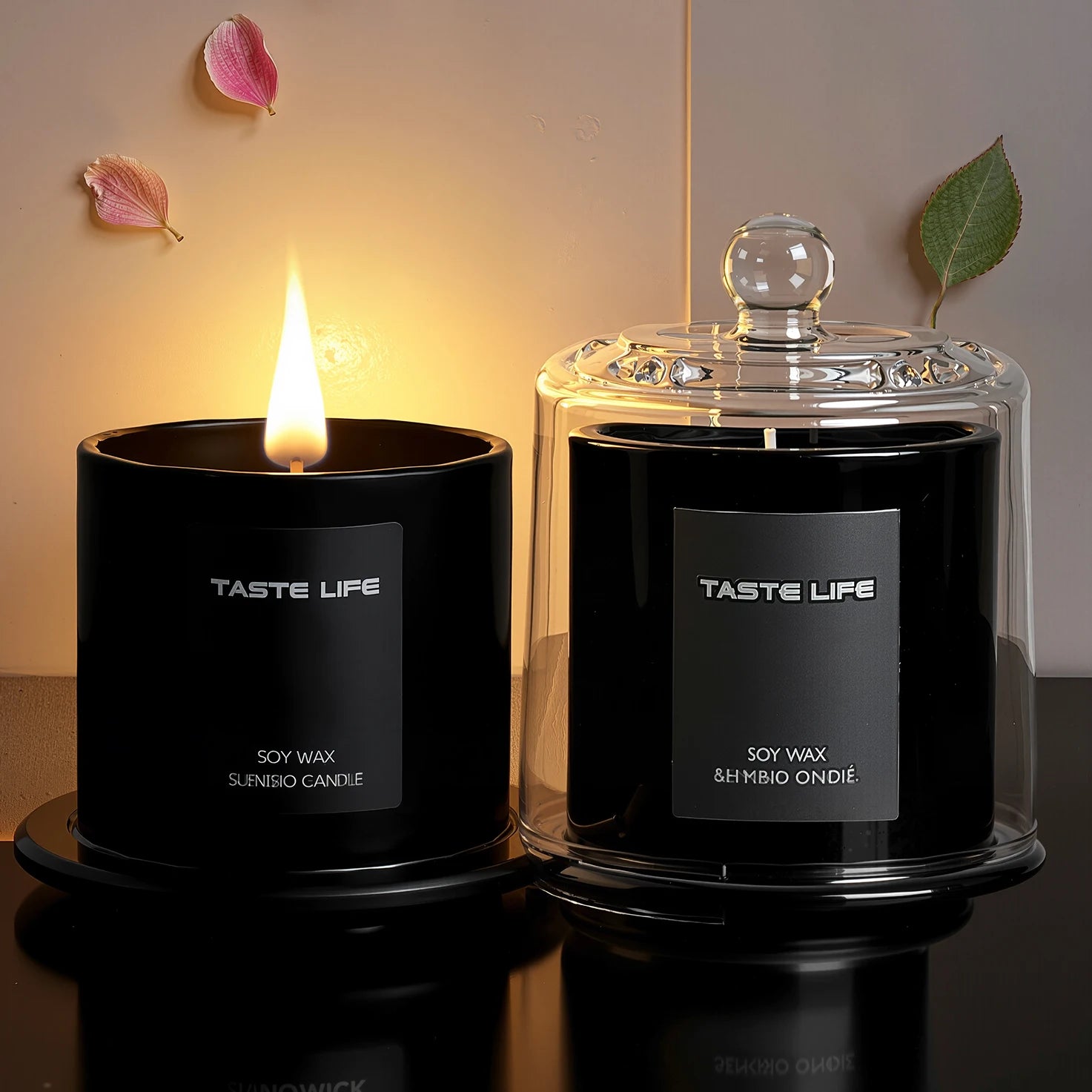 Premium Soy Wax Scented Candle — Aromatherapy with Glass Cloche