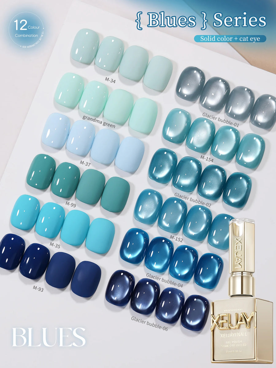XEIJAYI 12-Piece Gel Nail Polish Set — Semi-Permanent Manicure Kit
