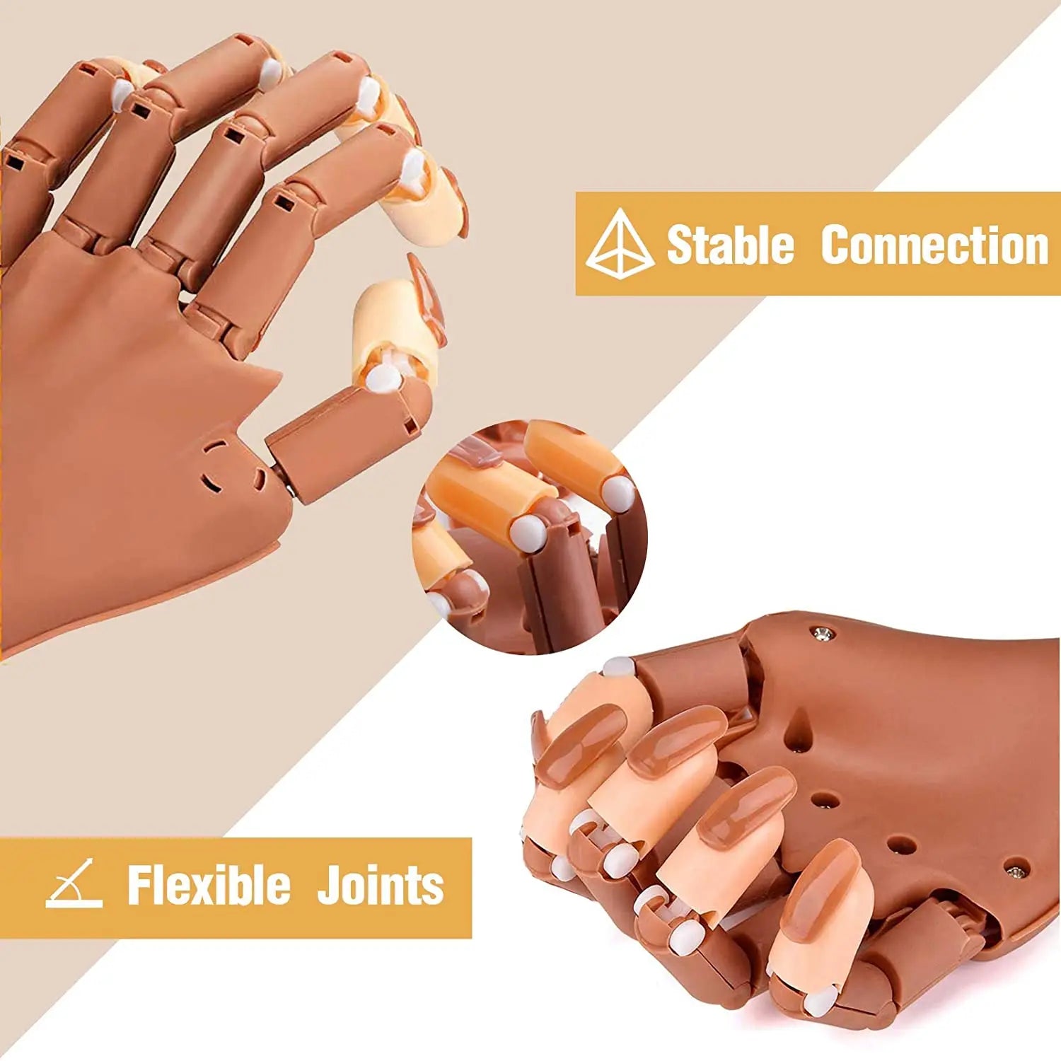 DianaBeauty Nail Art Practice Hand — Adjustable Manicure Training Kit