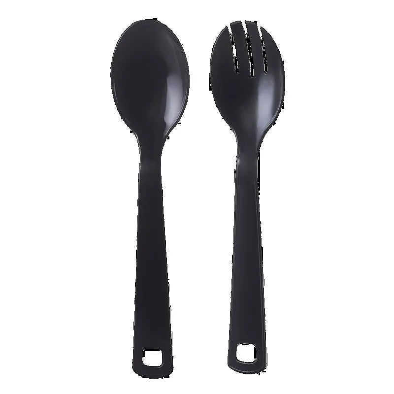 Plastic Serving Fork and Spoon Set — 2-Piece Disposable Utensil Duo