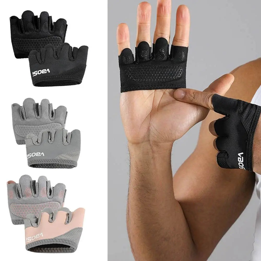 Anti-Slip Weight Lifting Gloves — Breathable Half Finger Gym Grips