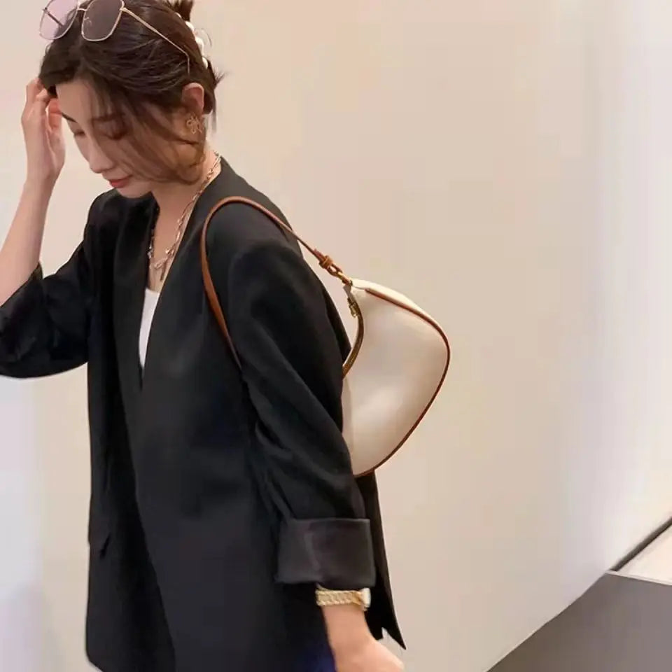 Women's PU Leather Clutch Handbag — Chic Underarm Shoulder Bag
