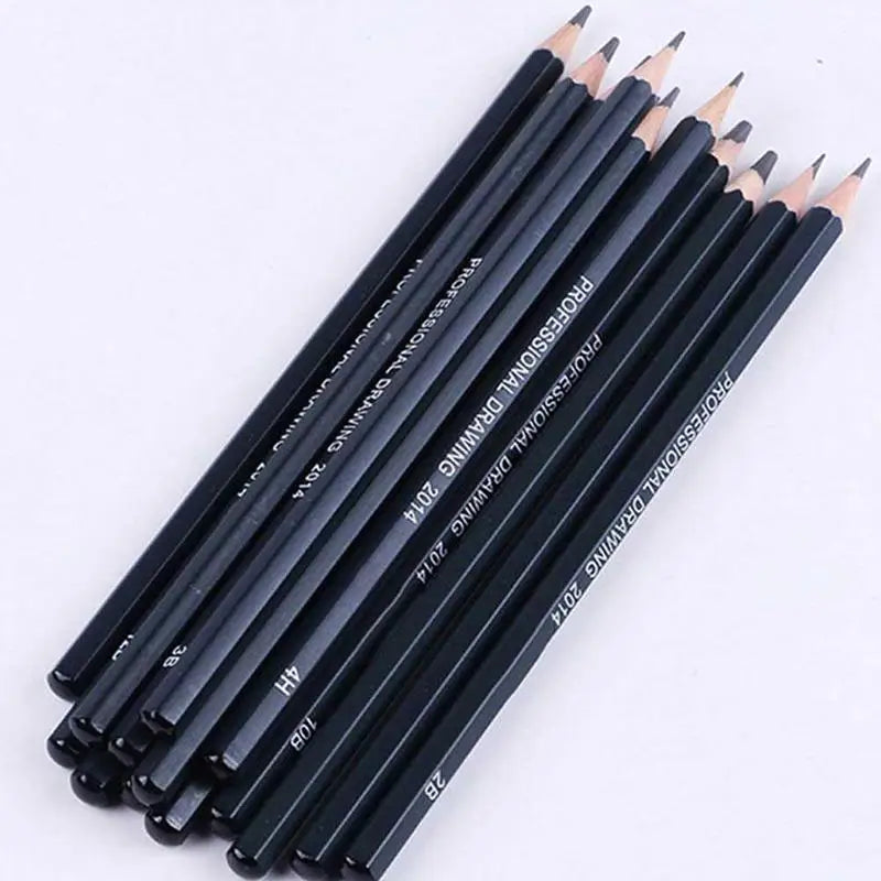 Professional Sketch Pencil Set — 14-Piece Wooden Drawing Kit for Artists