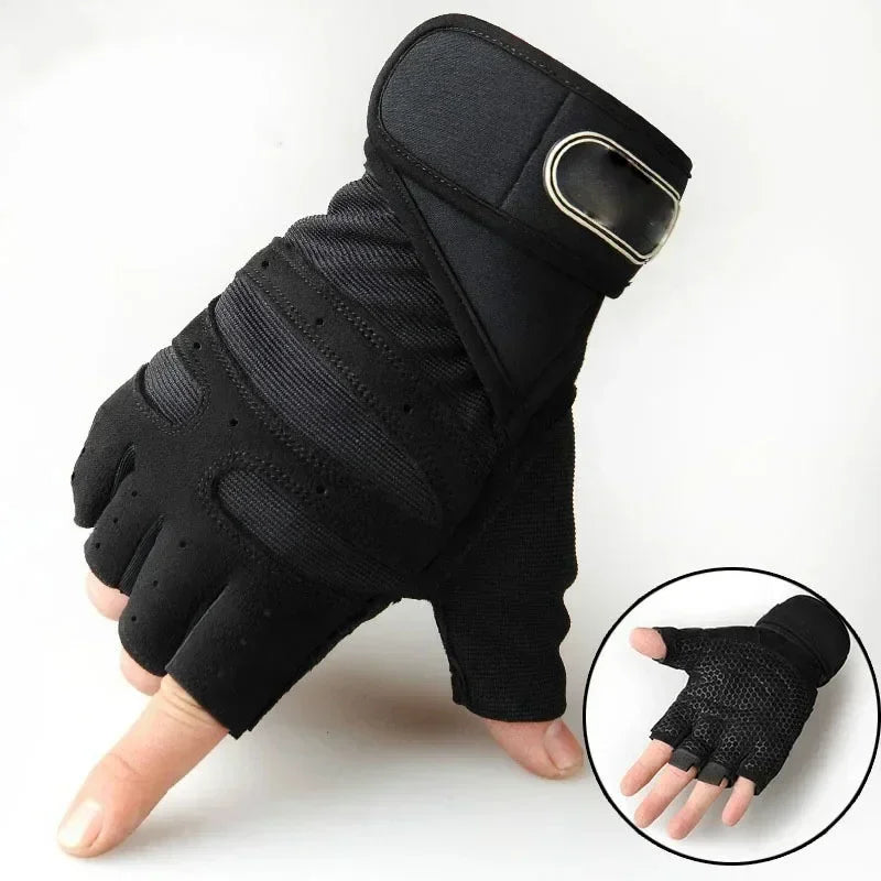 Half Finger Sports Gloves — Non-Slip Wrist Support for Gym & Cycling