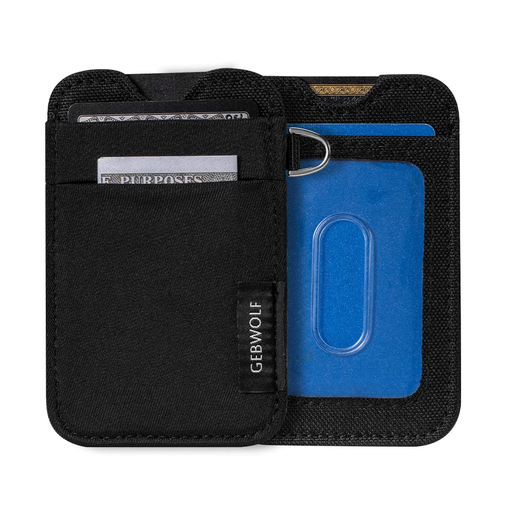 Slim Minimalist Card Holder — RFID Blocking Wallet with Elastic Pocket