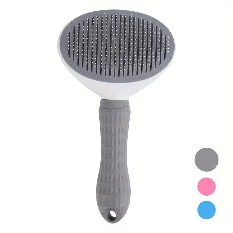 One-Click Pet Hair Removal Comb — Effortless Grooming Slicker Brush