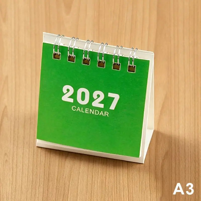 eelhoe 2027 Mini Desk Calendar — Portable Daily Planner for Home and Office