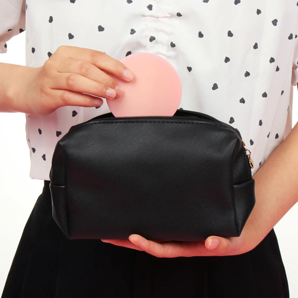 Portable Loose Powder Compact — Refillable Makeup Case with Mirror