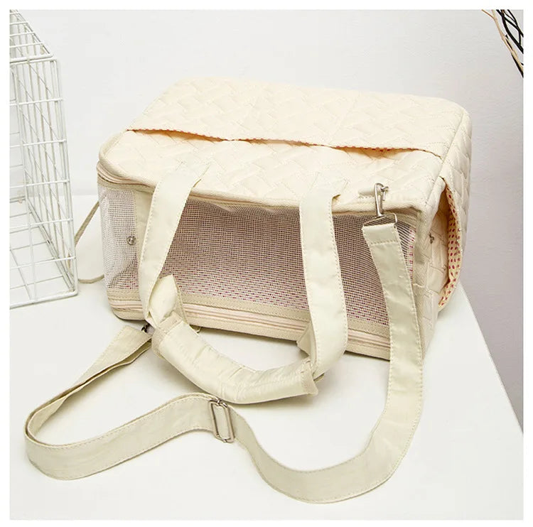 JUSENDA Pet Carrier Bag — Portable Breathable Travel Bag for Small Dogs and Cats