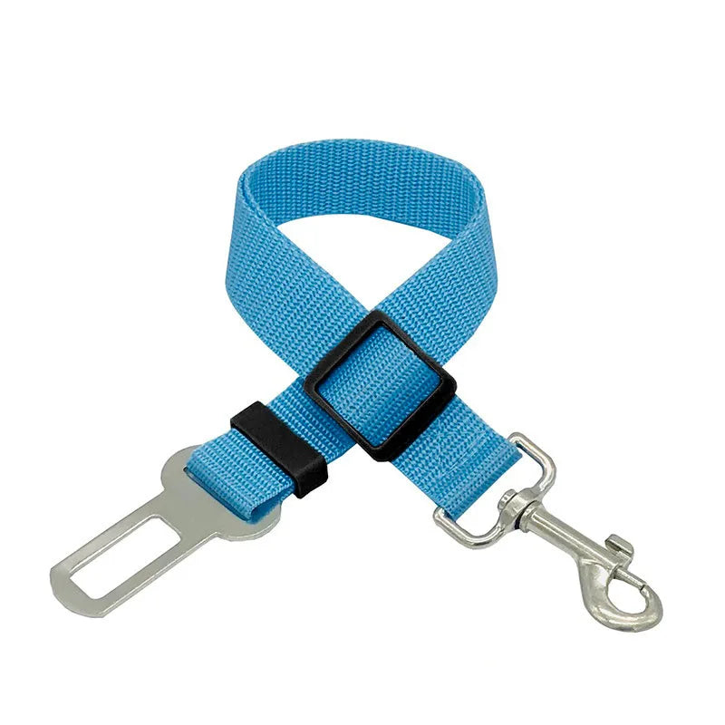 Dog Car Seat Belt Safety Harness — Adjustable Nylon Travel Leash