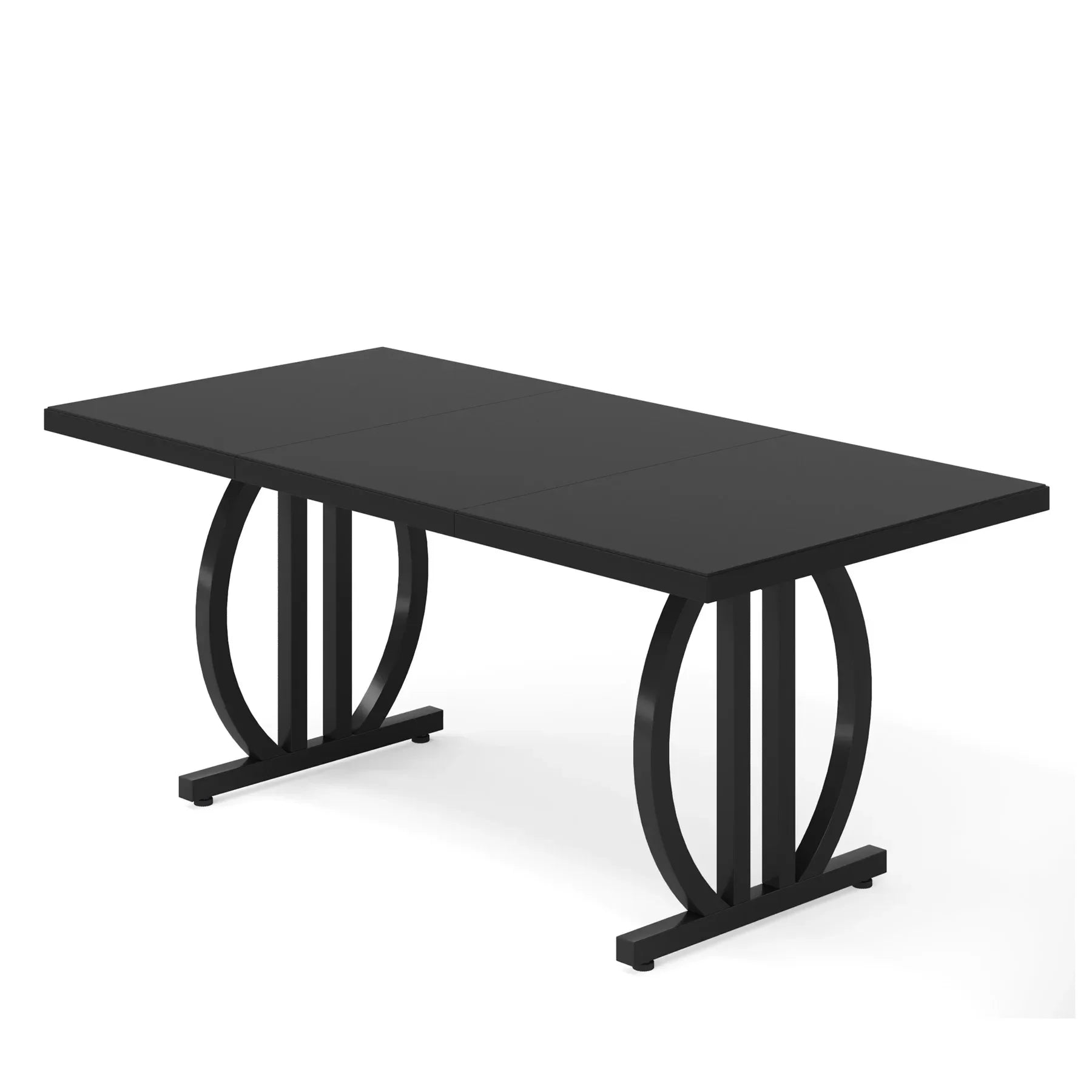Tribesigns Modern Industrial Dining Table — 63-Inch Large Metal & Wood Table