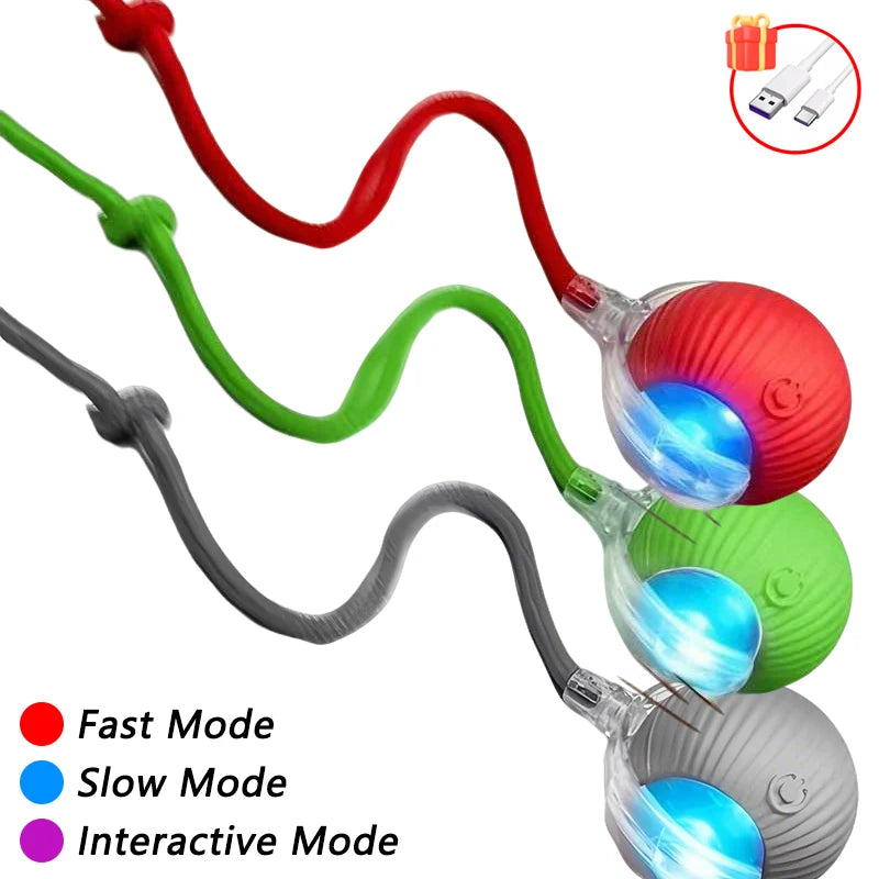 Smart Automatic Cat Toy — Self-Moving Interactive Ball with Tail