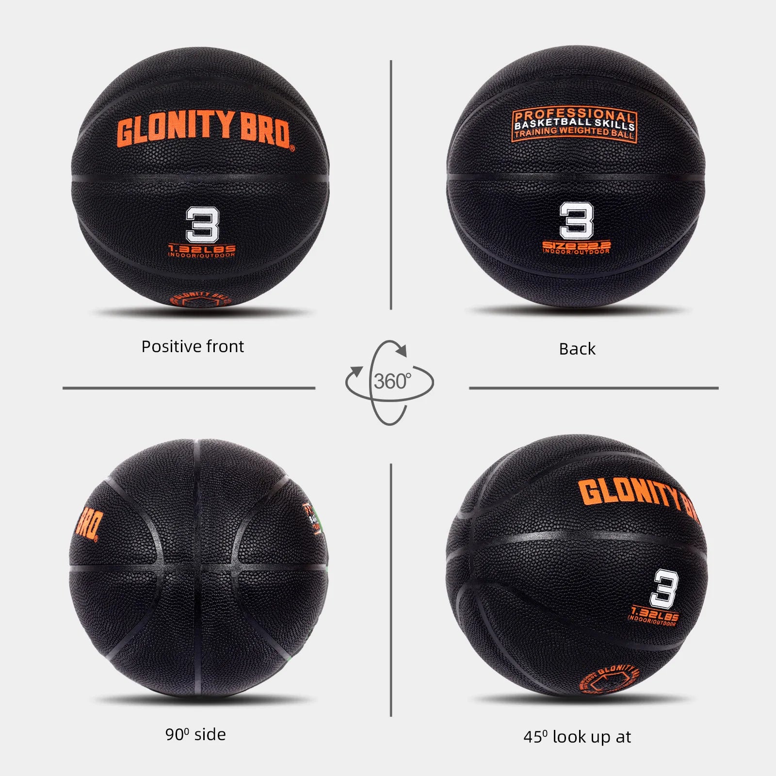 Glonity Bro Weighted Training Basketball — Skill Improvement Ball