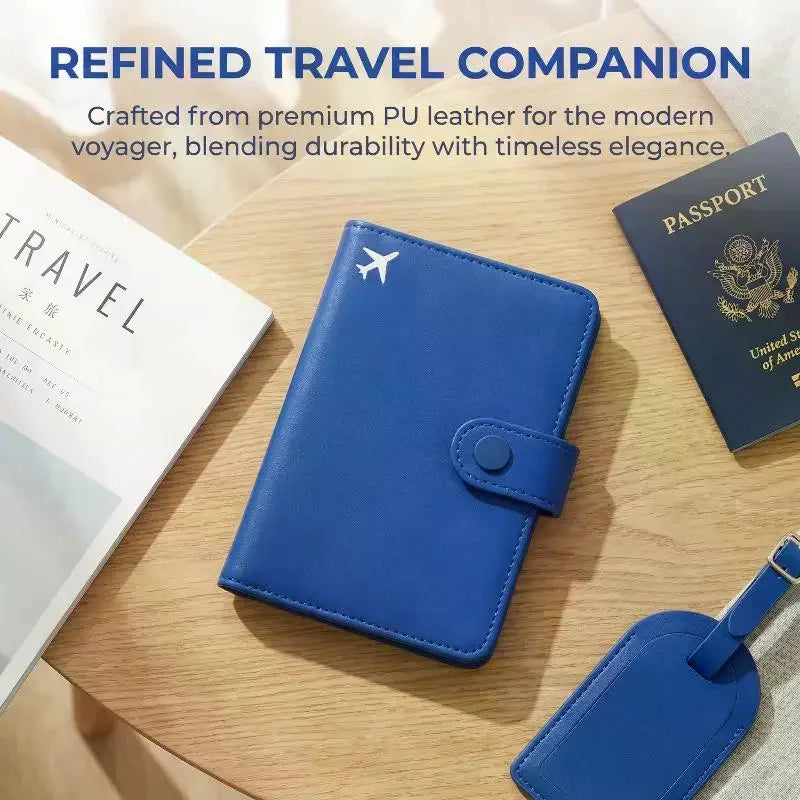 Shmacax Travel Passport Wallet — Waterproof PU Leather Organizer