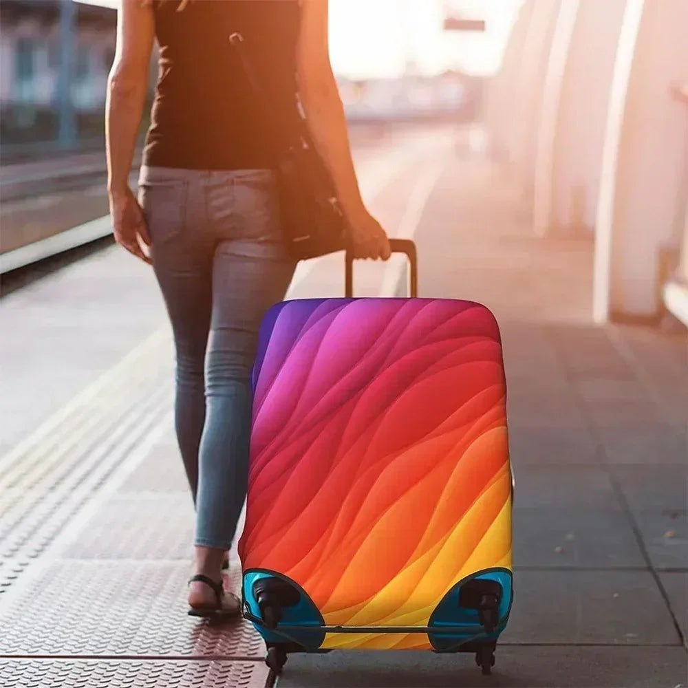 Stretch Fabric Luggage Cover — Protective Suitcase Sleeve for Travel