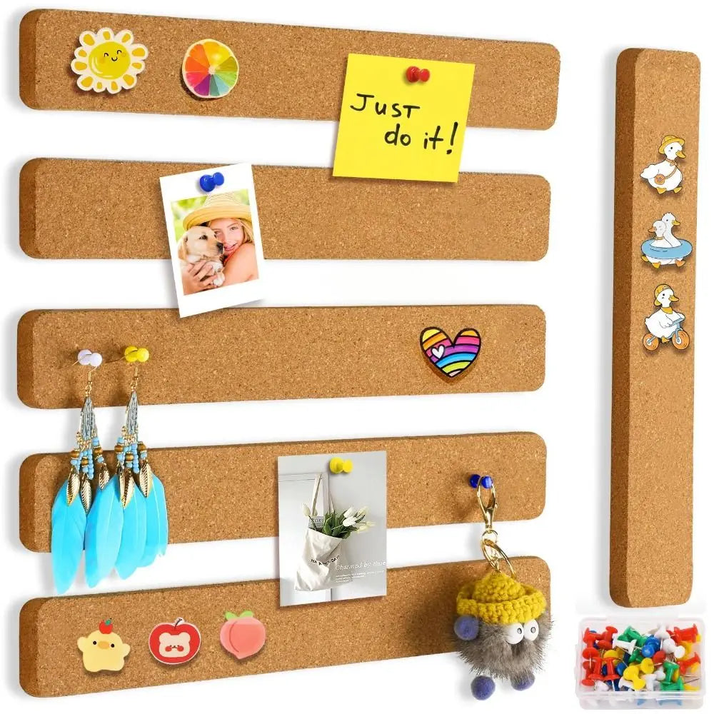 Self-Adhesive Cork Board Strips — Removable Bulletin Board for Home and Office