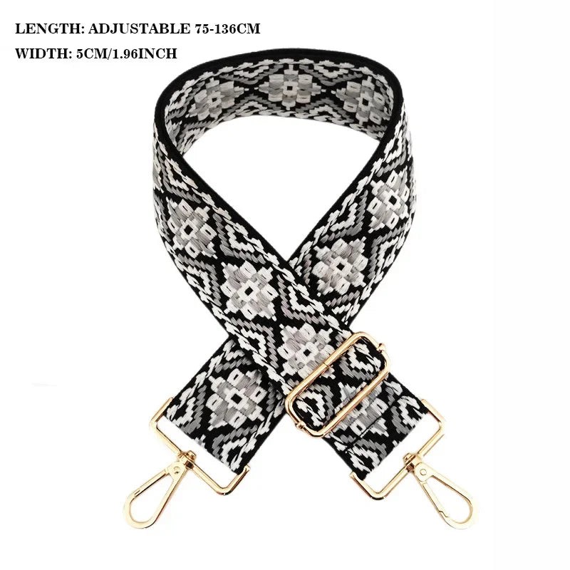 Adjustable Canvas Bag Strap — Wide Webbing Shoulder Replacement