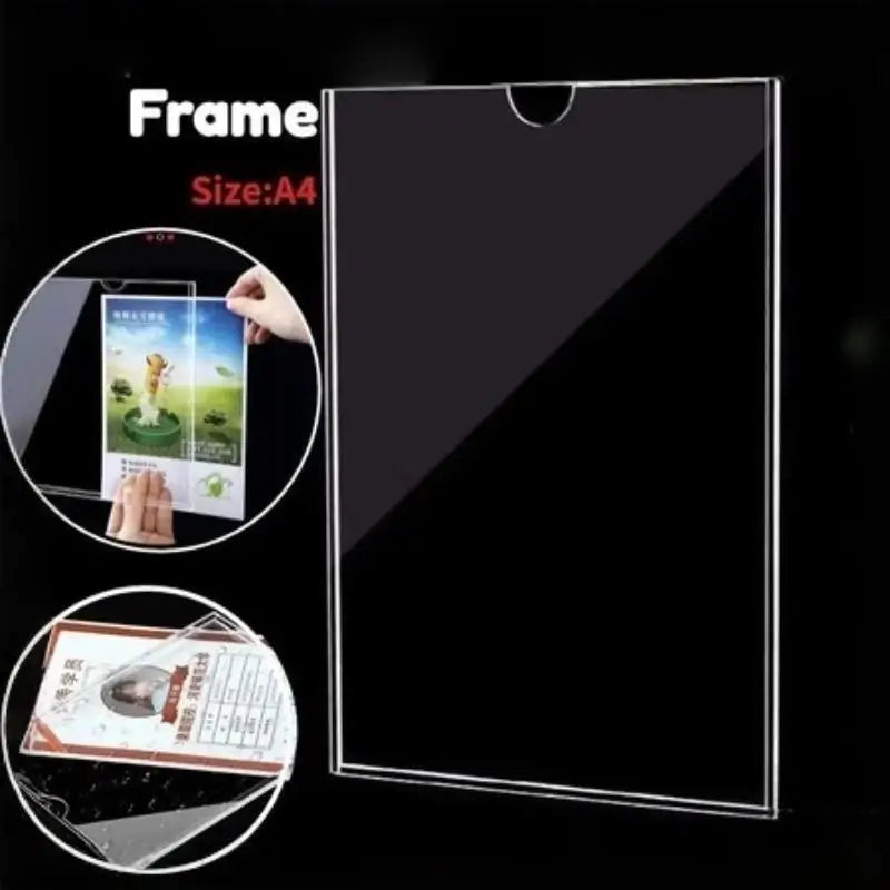 Clear Acrylic Wall Frame — Professional Sign Holder for Certificates and Documents