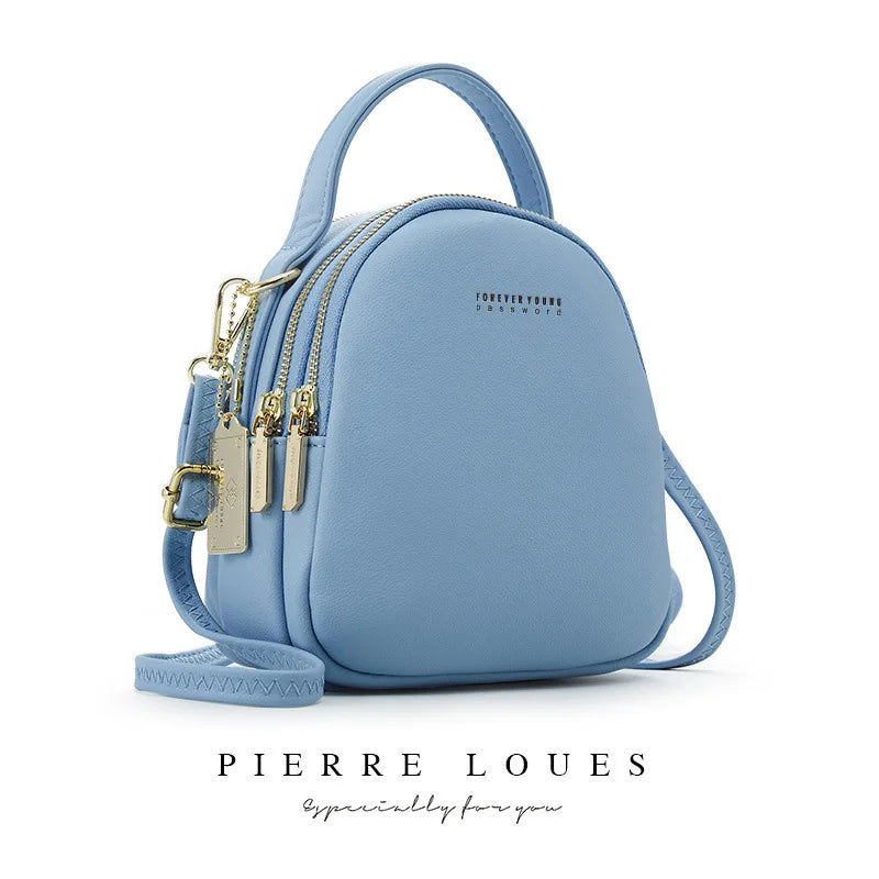 Mini PU Leather Backpack — Stylish Multi-Function Shoulder Bag for Women