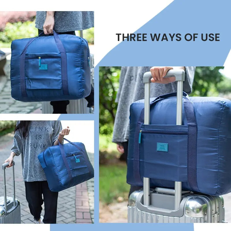 Fashion Travel Duffel Bag — Lightweight Foldable Weekender Tote