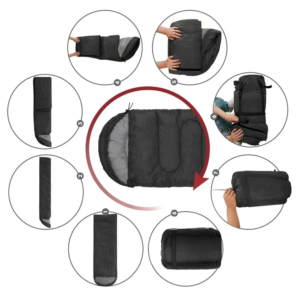 Outdoor Camping Sleeping Bag — Lightweight Warm Mummy Style for Backpacking