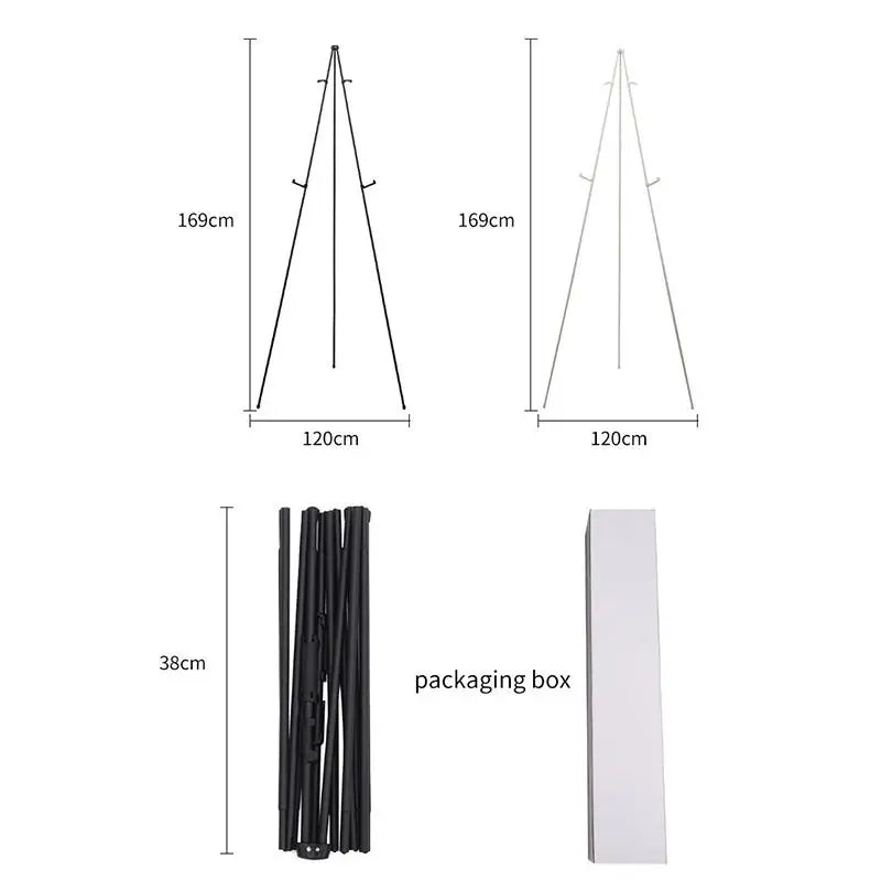 Metal Tripod Easel Stand — Adjustable Height Support for Artists