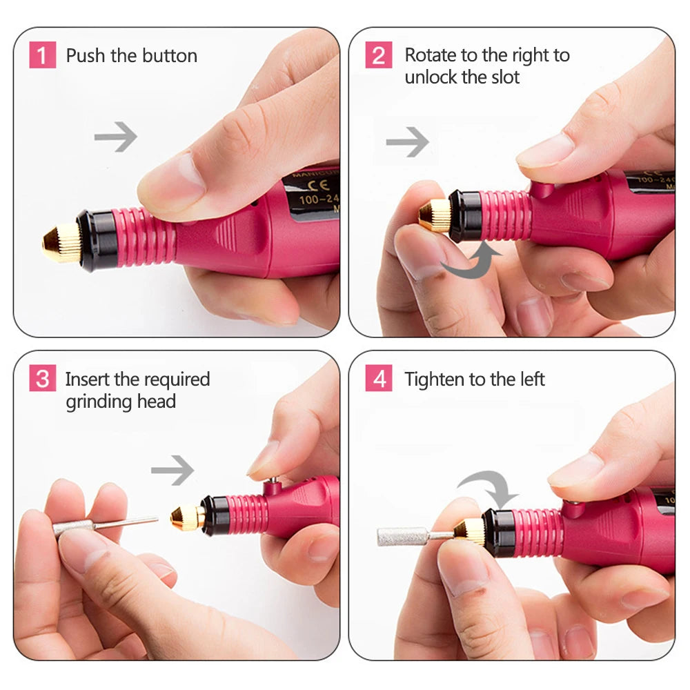 LULAA Electric Nail Drill Machine Set — Professional Manicure & Pedicure Tool