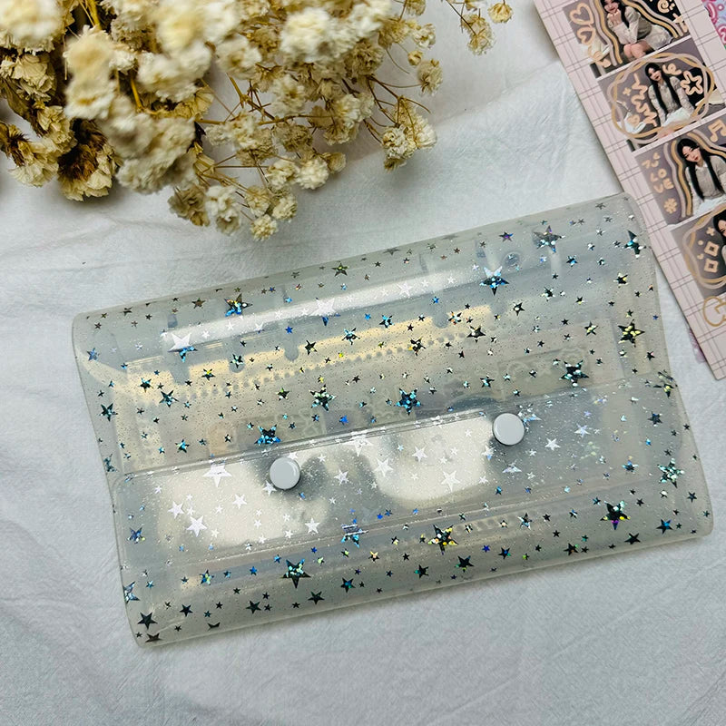 HarPaper Glitter Star Photo Album — A6 Binder for 2x6 Inch Photo Strips