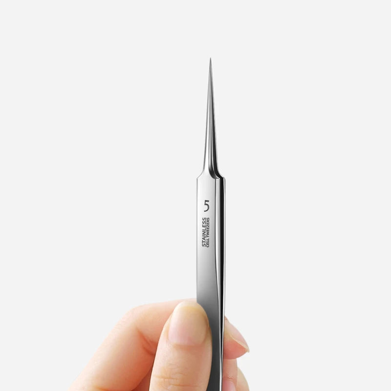 Stainless Steel Blackhead Extraction Tweezers — Precision Skin Care Tool