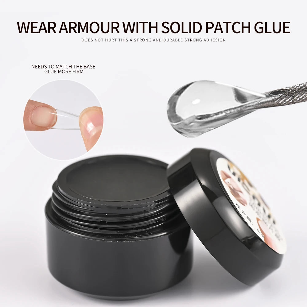 HotPress Solid Nail Gel Glue — Strong Adhesive for Press On Tips & Rhinestones