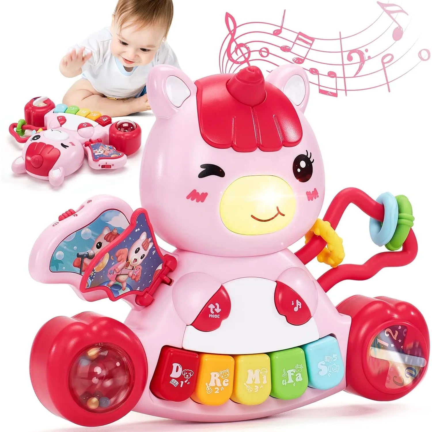 Unicorn Musical Learning Toy — Interactive Light-Up Piano for Toddlers
