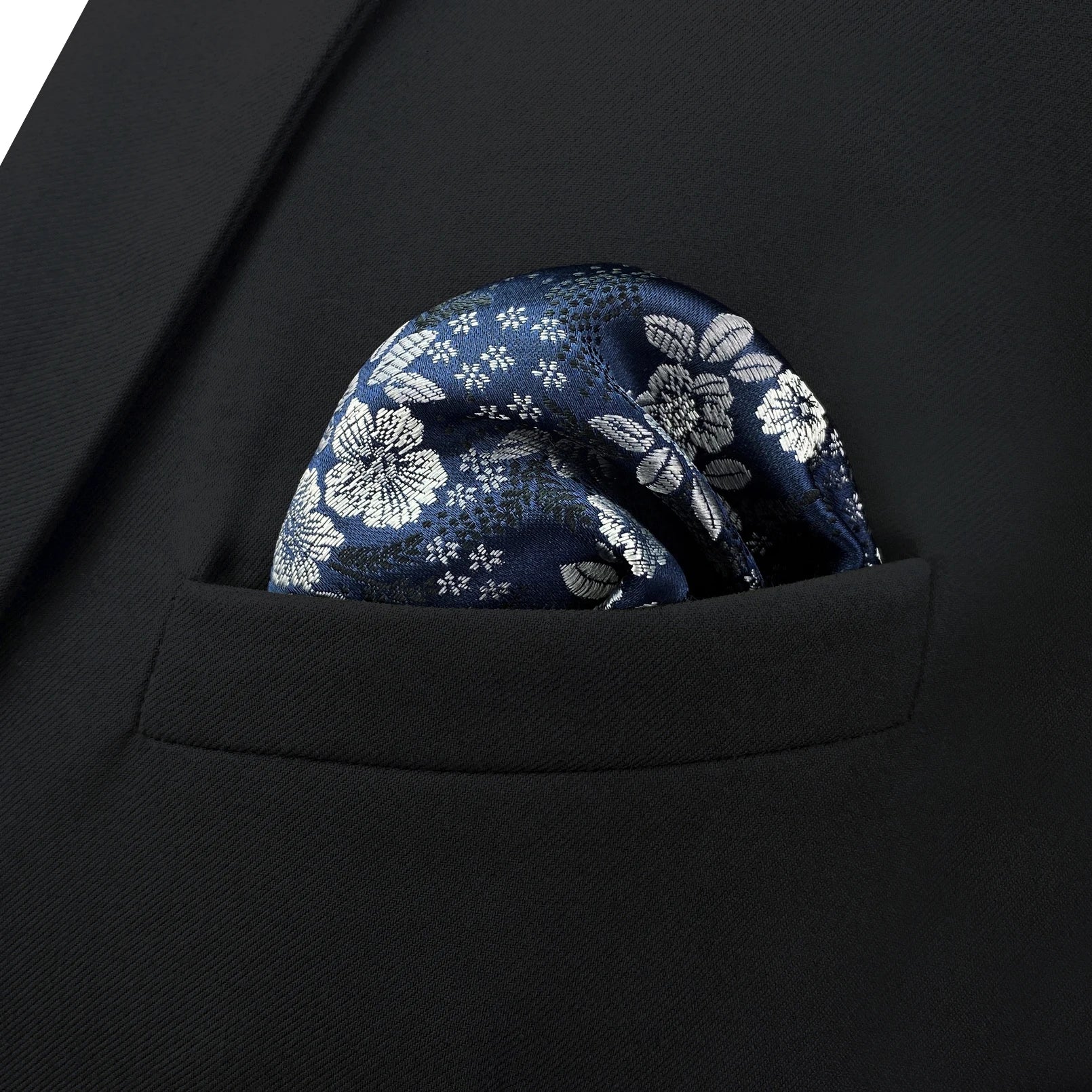 shlax&wing Men's Paisley Pocket Square — Elegant Microfiber Handkerchief for Suits