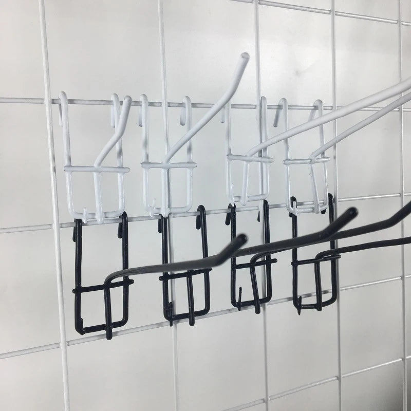 Durable Metal Mesh Panel Hooks — Versatile Hanging Hooks for Display & Storage