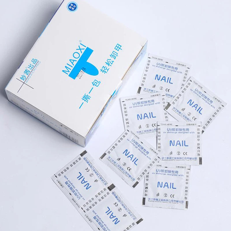 Gel Nail Polish Remover Pads — Efficient Foil Wraps for UV Gel Removal