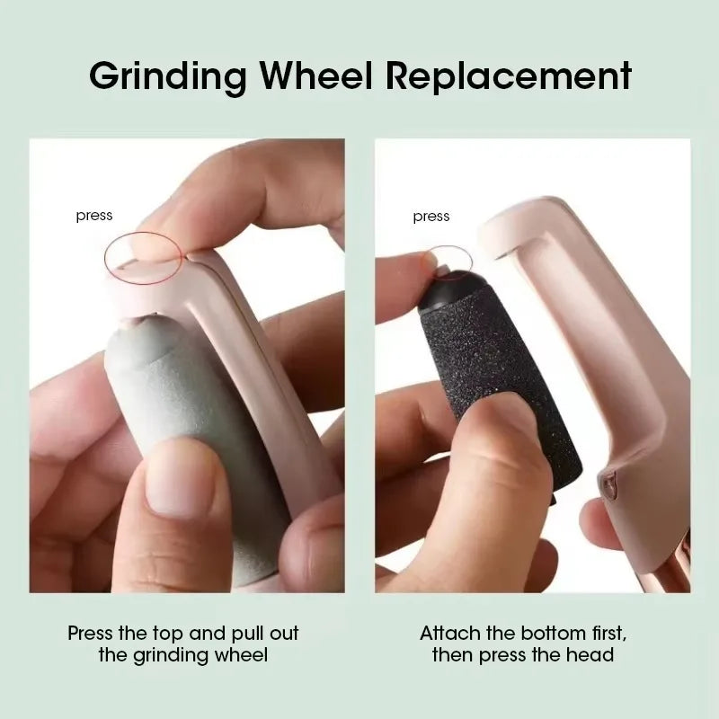 NOCCLILI Electric Foot Callus Remover — Rechargeable Pedicure Tool, Pink