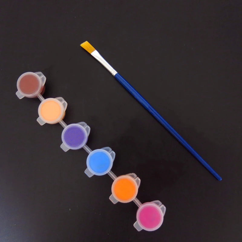 Acrylic Pigment Paint Set — Multi-Surface Art Kit with Built-in Brush