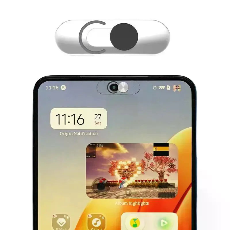Ultra-Thin Webcam Privacy Cover — Sliding Camera Protector for Smartphones and Laptops