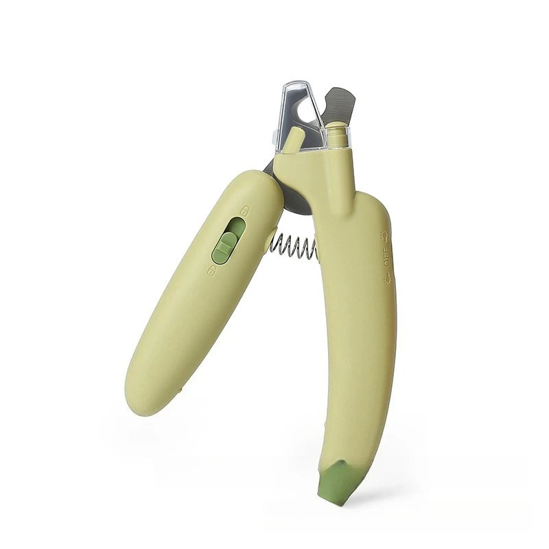Professional Pet Nail Clipper — LED Light & Anti-Splash Shield, Multi-Function Trimmer