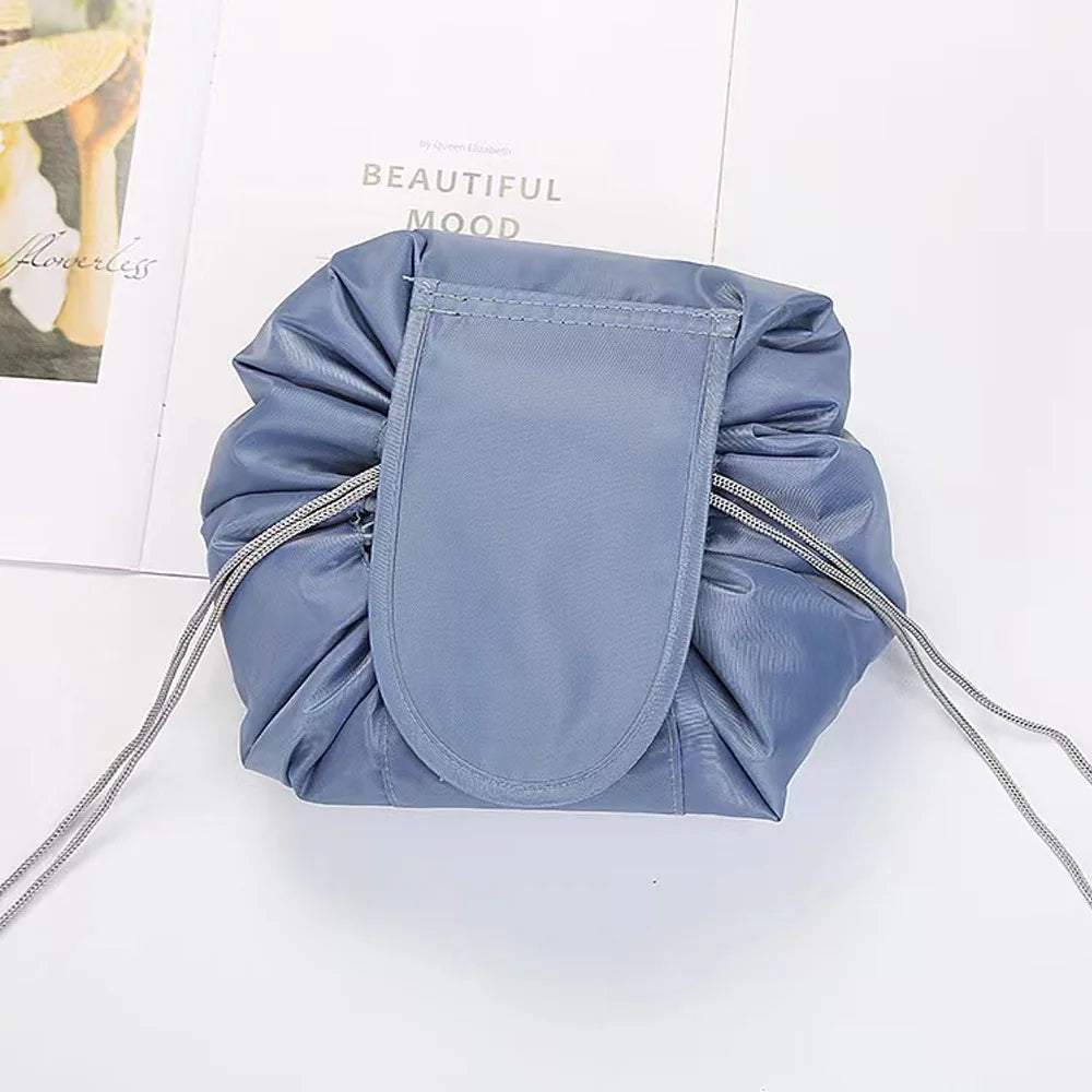 Drawstring Makeup Bag — Large Capacity Waterproof Travel Organizer