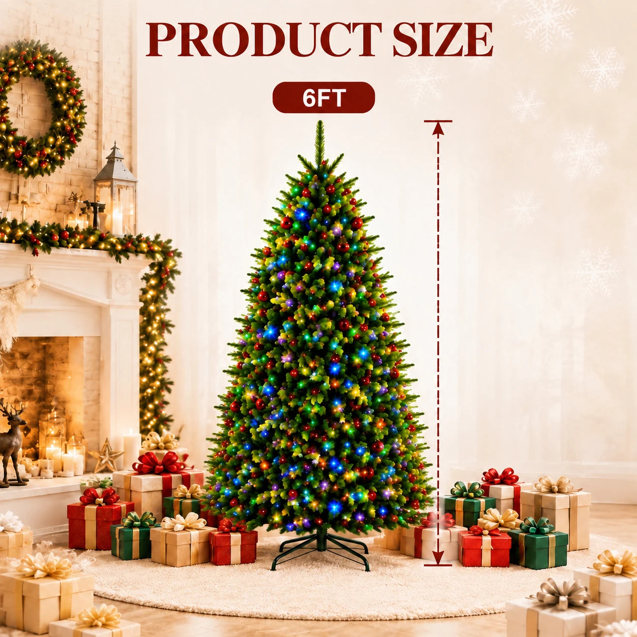 ANIXOL Artificial Christmas Tree — Full Layered Profile for Holiday Decor