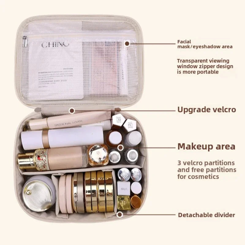 dawndesslo Luxury Cosmetic Bag — Large Capacity Makeup Organizer