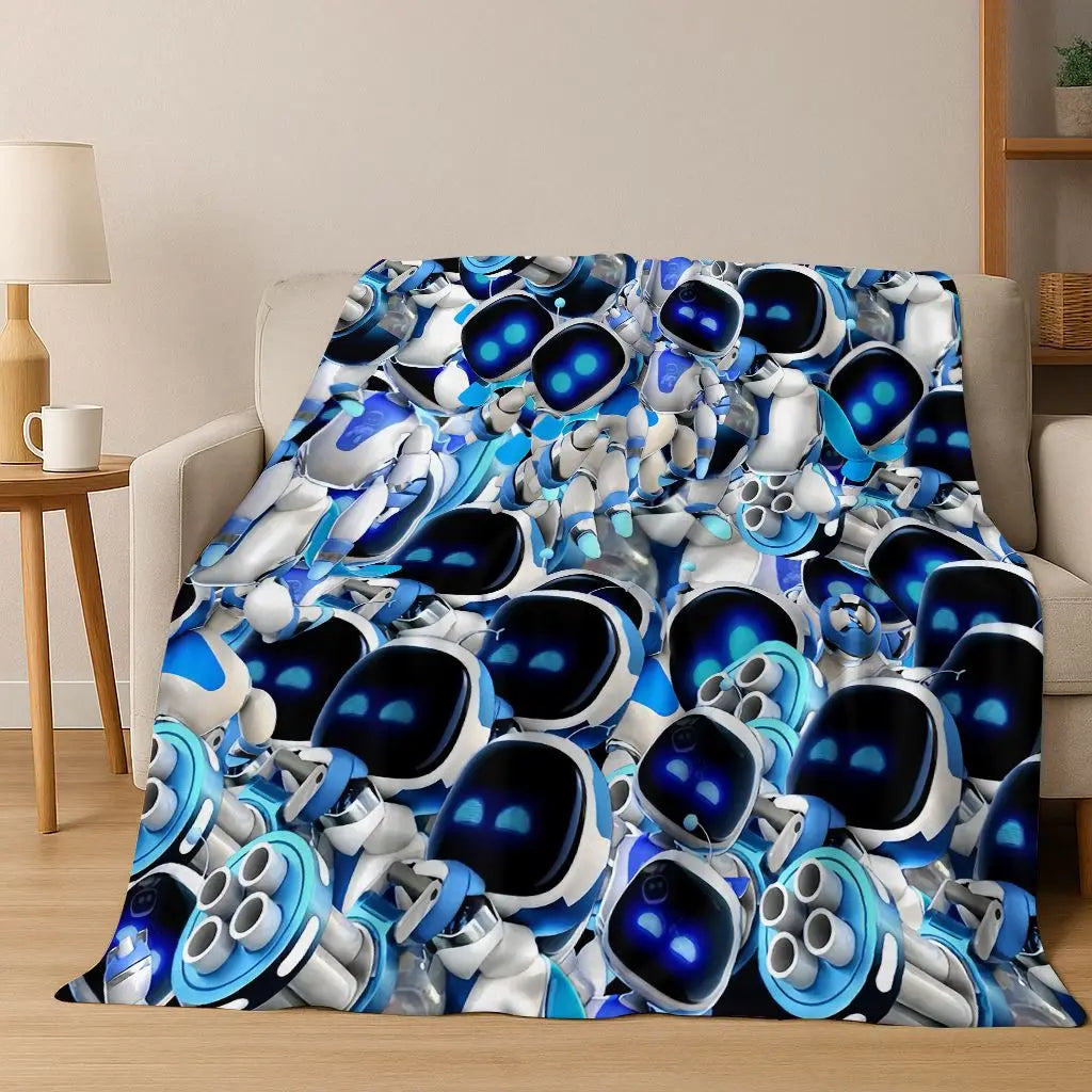 KAYOU Cartoon Flannel Blanket — Soft Warm Throw for Home and Travel