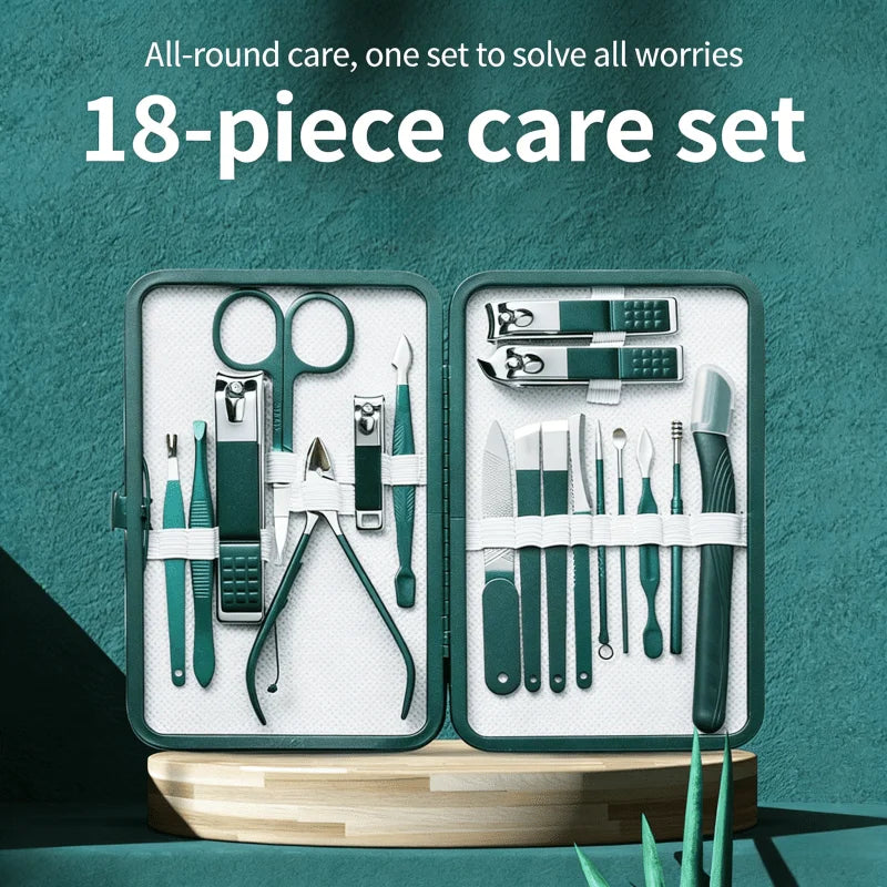 Professional Manicure and Pedicure Set — Complete Nail Care Kit in Portable Case
